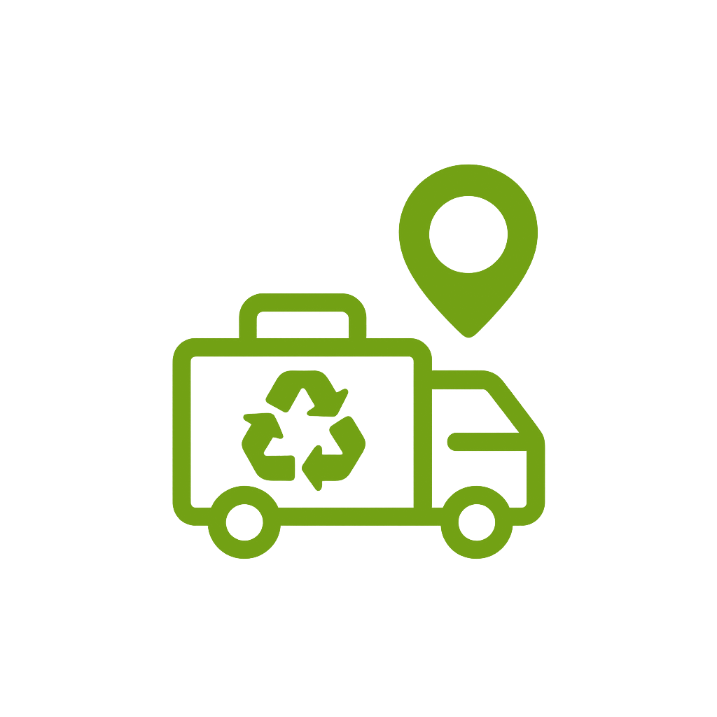 Disposición responsable de materiales reciclables